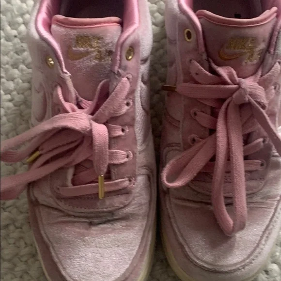 Nike Shoes Nike Air Force Low Premium Pink Velour Poshmark